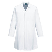 Food Industry No Pocket Coat - White