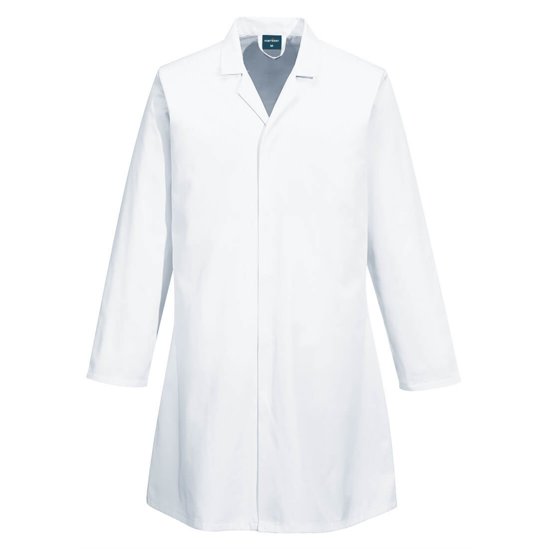 Food Industry No Pocket Coat - White