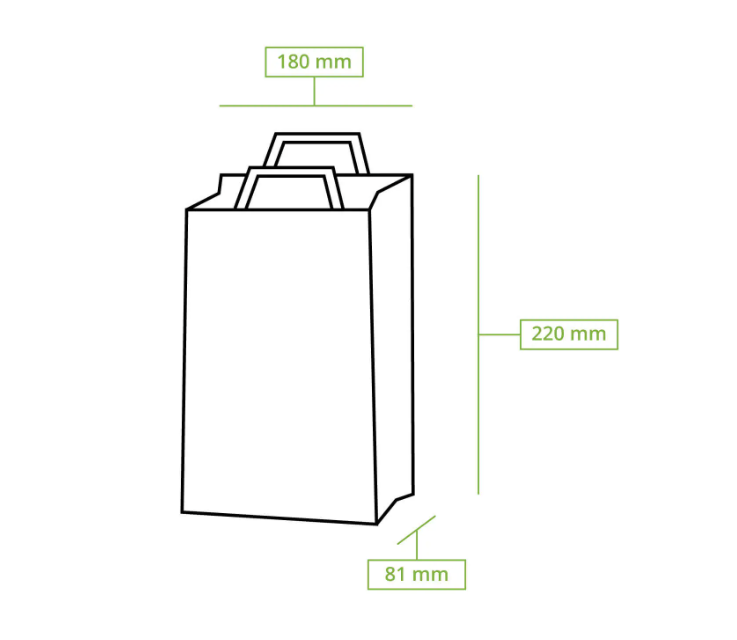 Carrier XS take-away kassi, ruskea, 18x8x22 cm, 250 kpl