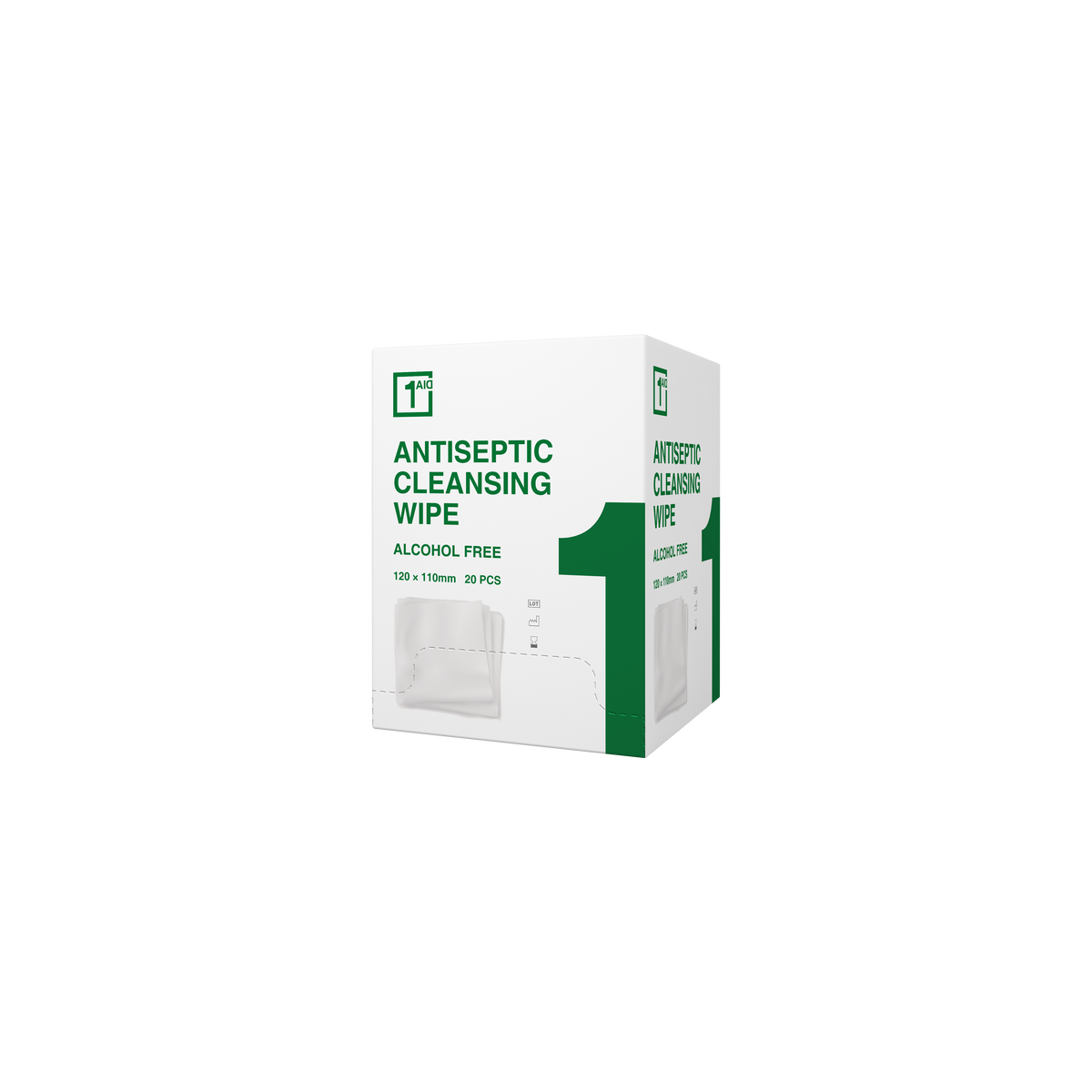 1Aid Cleansing Wipe 20pcs/box