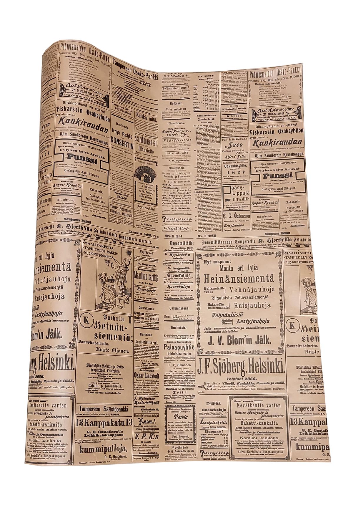 Voimapaperi Sanomalehtiprintillä, 7 kg / 200 metriä