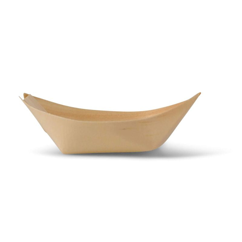 Snäkkipaatti maistatusastia, 11 cm, puuta, 100 kpl/pkt