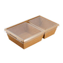 Oneclick kartonkirasia litteällä muovikannella, 2-osainen, 800 ml, 12x20x5,5 cm, 300 kpl